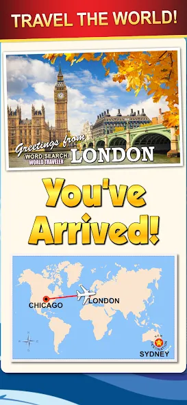 Мод Word Search World Traveler — Безлимитные подсказки и жизни, скачать APK — скриншот 3