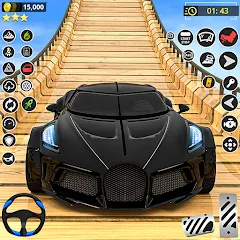 GT Car Stunt Race: Mega Ramps на телефон — скачать мод: Безлимитные деньги и все машины открыты
