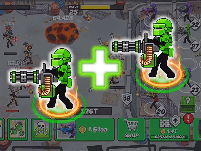 Stickman Defenders: Stick War — Безлимитные ресурсы и мощные воины, скачать мод APK — скриншот 2