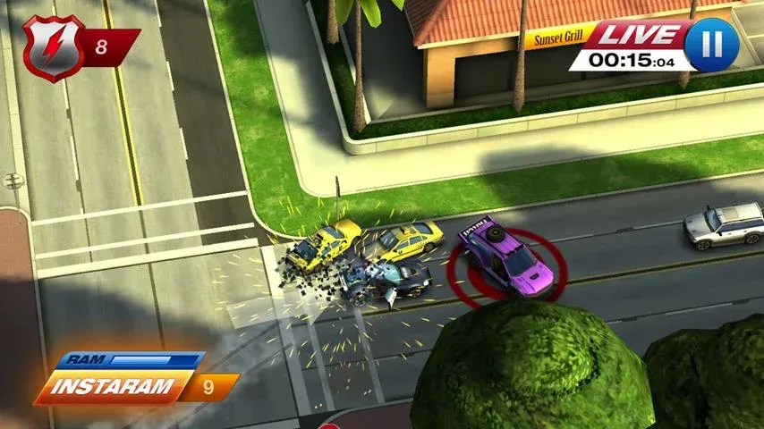 Smash Cops Heat бесплатно на Андроид — мод: Безлимитные деньги и топливный буст — скриншот 5 Smash Cops Heat бесплатно на Андроид — мод: Безлимитные деньги и топливный буст — скриншот 5