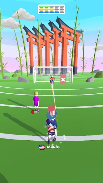 Скачать Goal Party - Soccer Freekick Mod APK — Безлимитные деньги и все мячи — скриншот 4