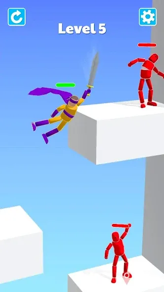Скачать Ragdoll ninja: Imposter hero Mod APK — Безлимитные деньги и все уровни — скриншот 2
