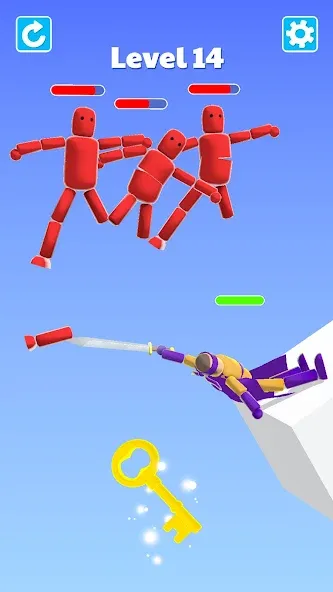 Скачать Ragdoll ninja: Imposter hero Mod APK — Безлимитные деньги и все уровни — скриншот 3