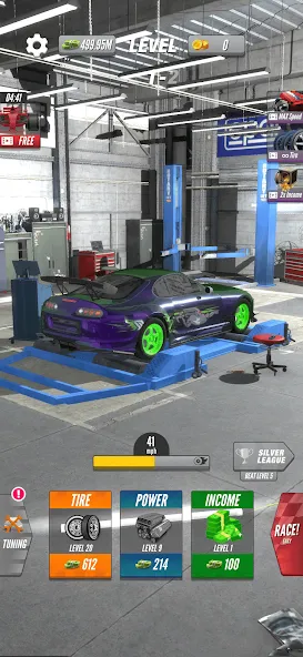 Dyno 2 Race - Car Tuning взлом на Андроид — Безлимитные деньги и улучшенный тюнинг — скриншот 2