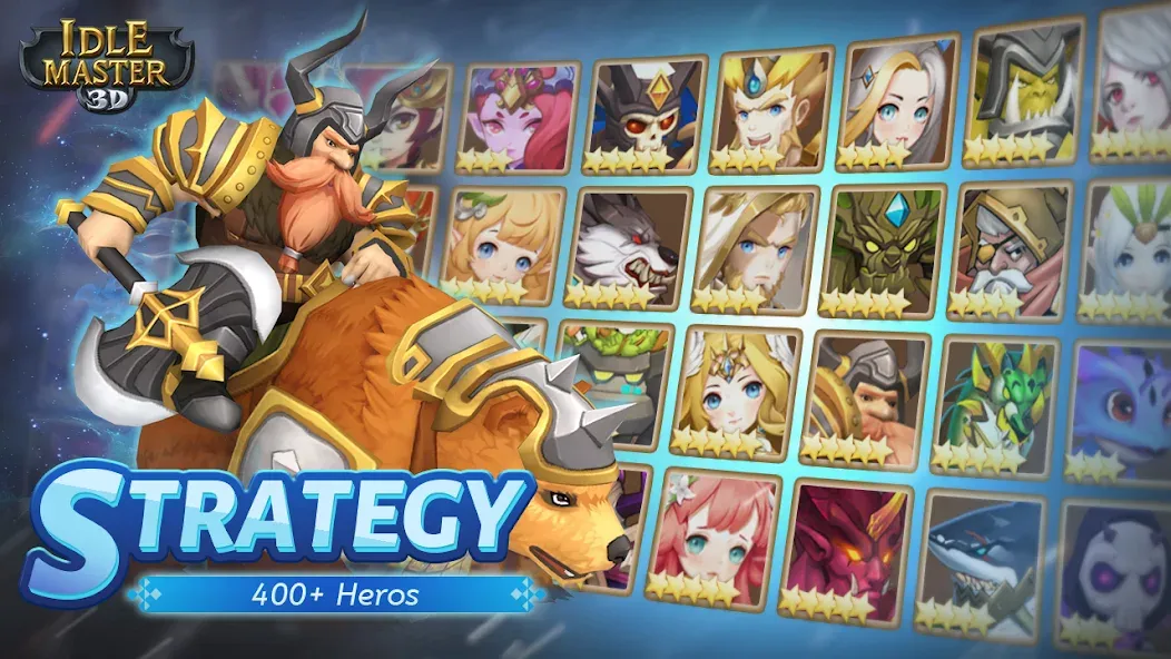 Idle Master- 3D AFK Arena MOD APK: Безлимитные деньги и усиленные герои — скриншот 2