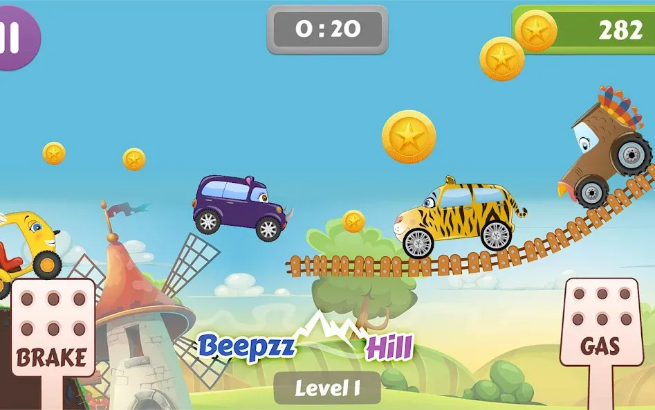 Car Racing game for toddlers бесплатно на Андроид — мод: Без рекламы и все машины открыты — скриншот 3 Car Racing game for toddlers бесплатно на Андроид — мод: Без рекламы и все машины открыты — скриншот 3