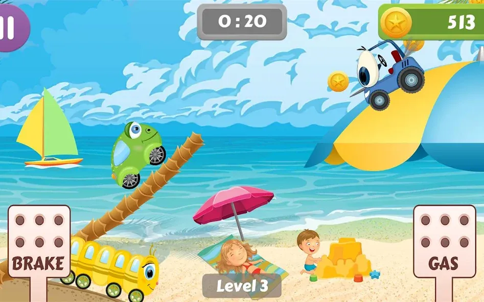 Car Racing game for toddlers бесплатно на Андроид — мод: Без рекламы и все машины открыты — скриншот 4 Car Racing game for toddlers бесплатно на Андроид — мод: Без рекламы и все машины открыты — скриншот 4