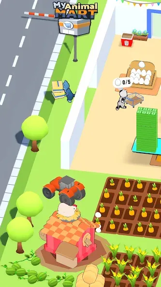 Скачать Animal Mart: Tycoon Games на Андроид с модом — Безлимитные деньги и товары — скриншот 1