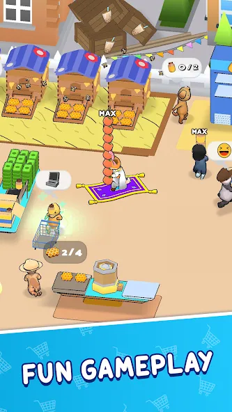 Скачать Animal Mart: Tycoon Games на Андроид с модом — Безлимитные деньги и товары — скриншот 5