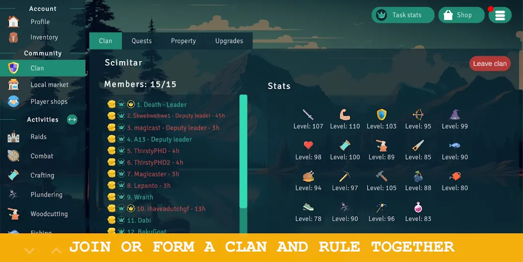 Скачать Idle Clans - MMORPG последней версии — Безлимитные деньги и ресурсы — скриншот 2
