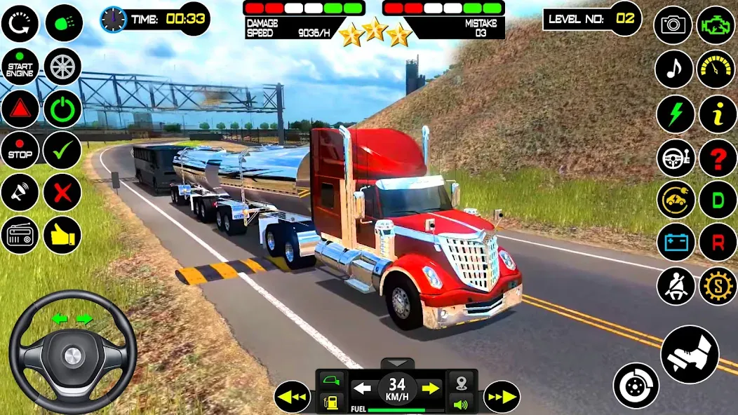 US Truck Driving Cargo Game 3D взлом на Андроид — Безлимитные деньги и топливо — скриншот 3 US Truck Driving Cargo Game 3D взлом на Андроид — Безлимитные деньги и топливо — скриншот 3