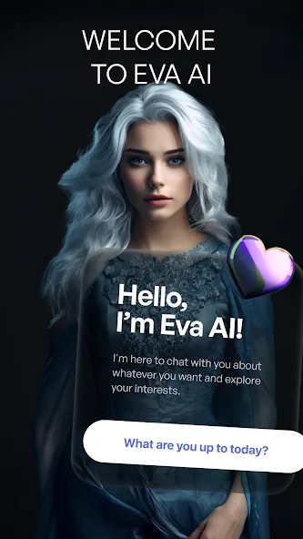 EVA Character AI & AI Friend бесплатно на Андроид — мод: Премиум-функции и безлимитные сообщения — скриншот 1 EVA Character AI & AI Friend бесплатно на Андроид — мод: Премиум-функции и безлимитные сообщения — скриншот 1