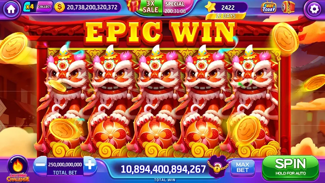 Lava Slots - Casino Games взлом APK — Безлимитные монеты и все бонусы — скриншот 1