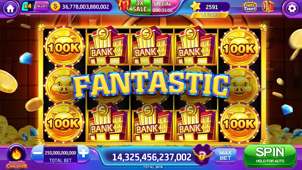 Lava Slots - Casino Games взлом APK — Безлимитные монеты и все бонусы — скриншот 3