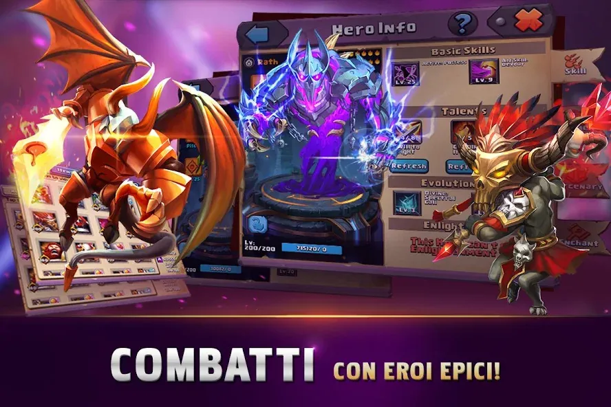 Clash of Lords 2: Italiano MOD APK: Безлимитные ресурсы и усиленные герои — скриншот 2