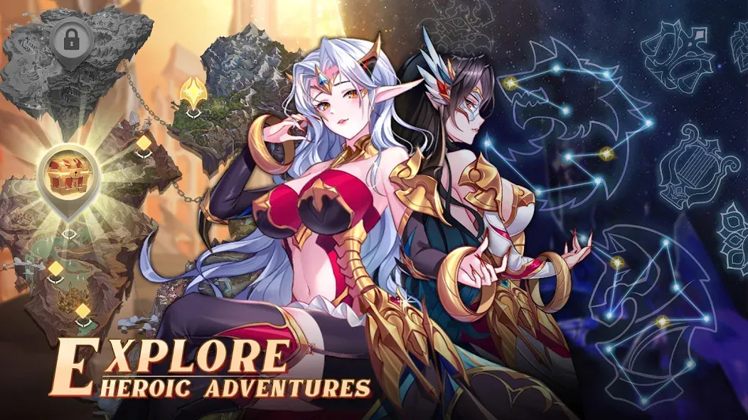 Скачать Mythic Heroes: Idle RPG на Андроид с модом — Безлимитные ресурсы и быстрая прокачка — скриншот 5 Скачать Mythic Heroes: Idle RPG на Андроид с модом — Безлимитные ресурсы и быстрая прокачка — скриншот 5