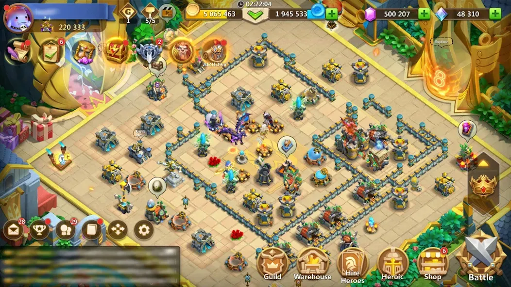 Скачать Castle Clash: World Ruler на Андроид с модом — Безлимитные ресурсы и усиленные войска — скриншот 1