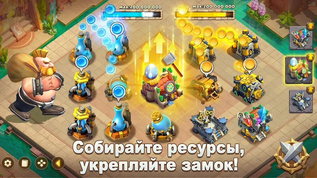 Скачать Castle Clash: Правитель мира на Андроид с модом — Безлимитные ресурсы и сильная армия — скриншот 2