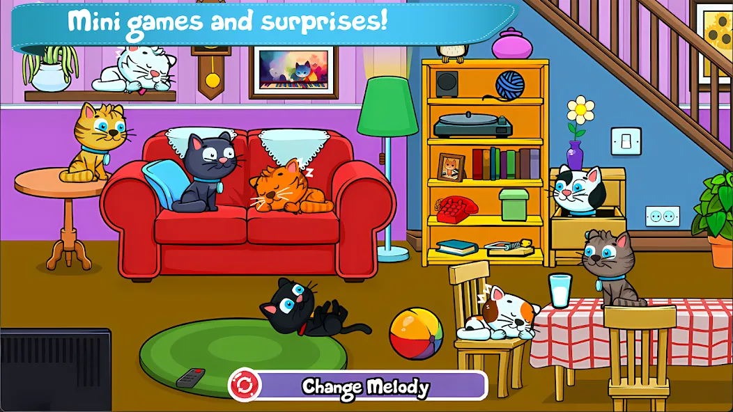 Скачать мод Cat Piano Meow - Sounds & Game — Разблокированы все звуки и уровни — скриншот 2 Скачать мод Cat Piano Meow - Sounds & Game — Разблокированы все звуки и уровни — скриншот 2