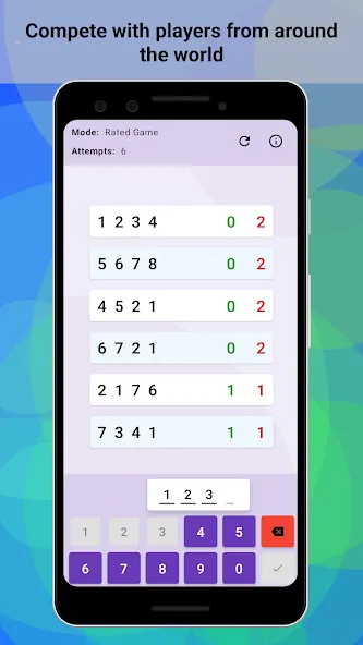Скачать Mastermind Puzzle мод — Подсказки и безлимитные попытки — скриншот 3 Скачать Mastermind Puzzle мод — Подсказки и безлимитные попытки — скриншот 3