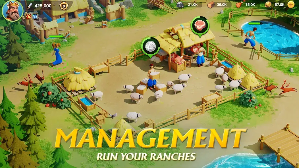 Kingdom Adventure Saga — взломанная версия, Безлимитные ресурсы и усиленная армия — скриншот 4