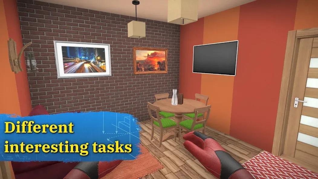 Скачать House Flipper: Home Design на Андроид с модом — Безлимитные деньги и мебель бесплатно — скриншот 3