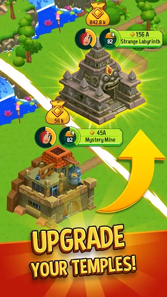 Мод Temple Run: Idle Explorers — Безлимитные деньги и алмазы, скачать APK — скриншот 5