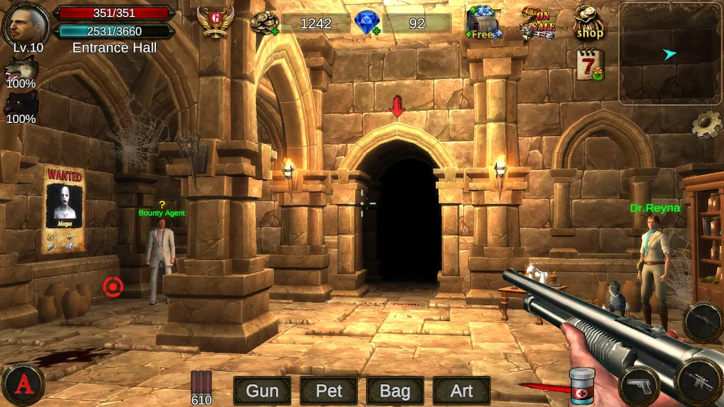 Скачать Dungeon Shooter : Dark Temple бесплатно — Безлимитные деньги и патроны — скриншот 1