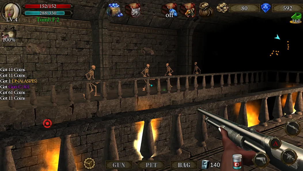 Скачать Dungeon Shooter : Dark Temple бесплатно — Безлимитные деньги и патроны — скриншот 3
