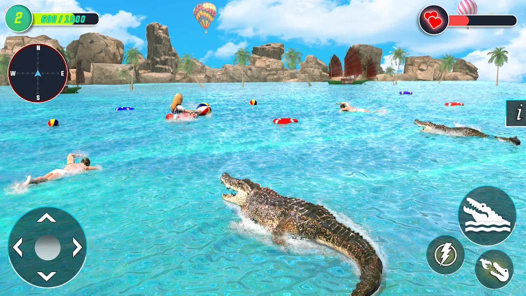 Мод Crocodile Games: Animal Games — Новые крокодильи приключения без ограничений, скачать APK — скриншот 5 Мод Crocodile Games: Animal Games — Новые крокодильи приключения без ограничений, скачать APK — скриншот 5