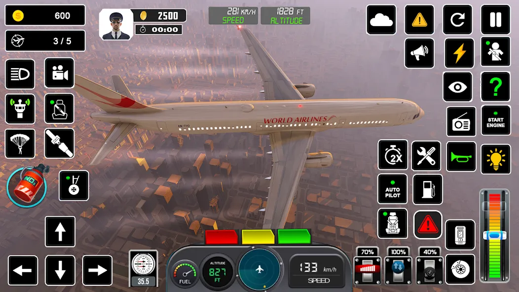 Pilot Flight Simulator Games взлом APK — Бесконечное топливо и новые самолёты — скриншот 2 Pilot Flight Simulator Games взлом APK — Бесконечное топливо и новые самолёты — скриншот 2