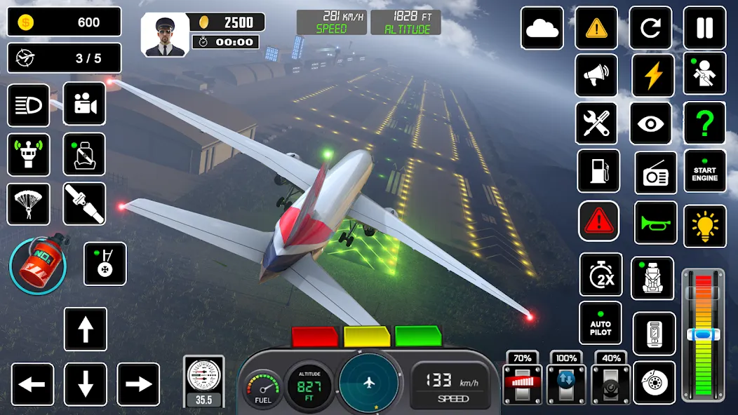 Pilot Flight Simulator Games взлом APK — Бесконечное топливо и новые самолёты — скриншот 3 Pilot Flight Simulator Games взлом APK — Бесконечное топливо и новые самолёты — скриншот 3