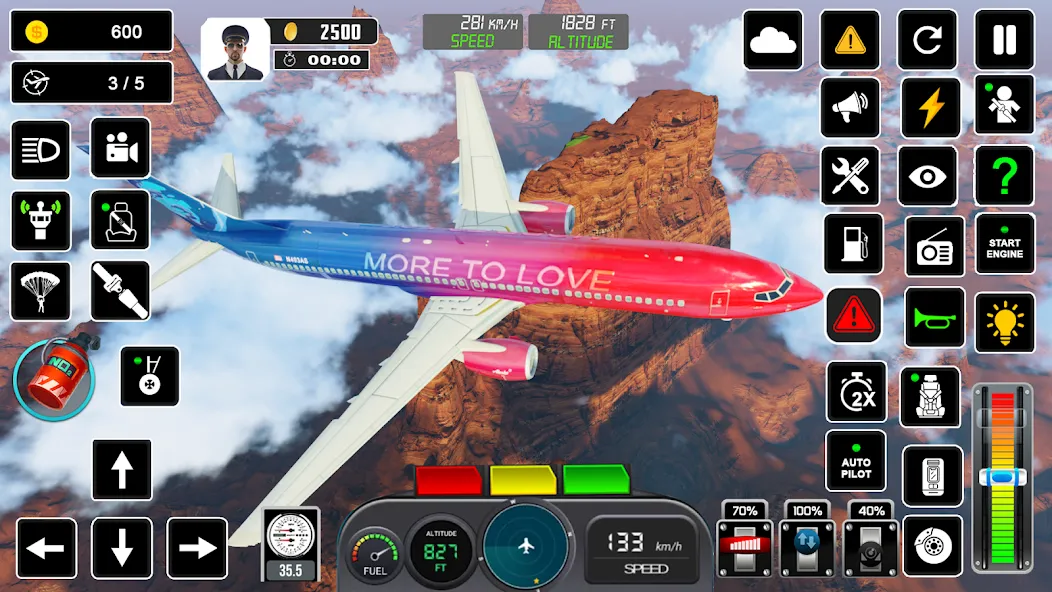 Pilot Flight Simulator Games взлом APK — Бесконечное топливо и новые самолёты — скриншот 4 Pilot Flight Simulator Games взлом APK — Бесконечное топливо и новые самолёты — скриншот 4