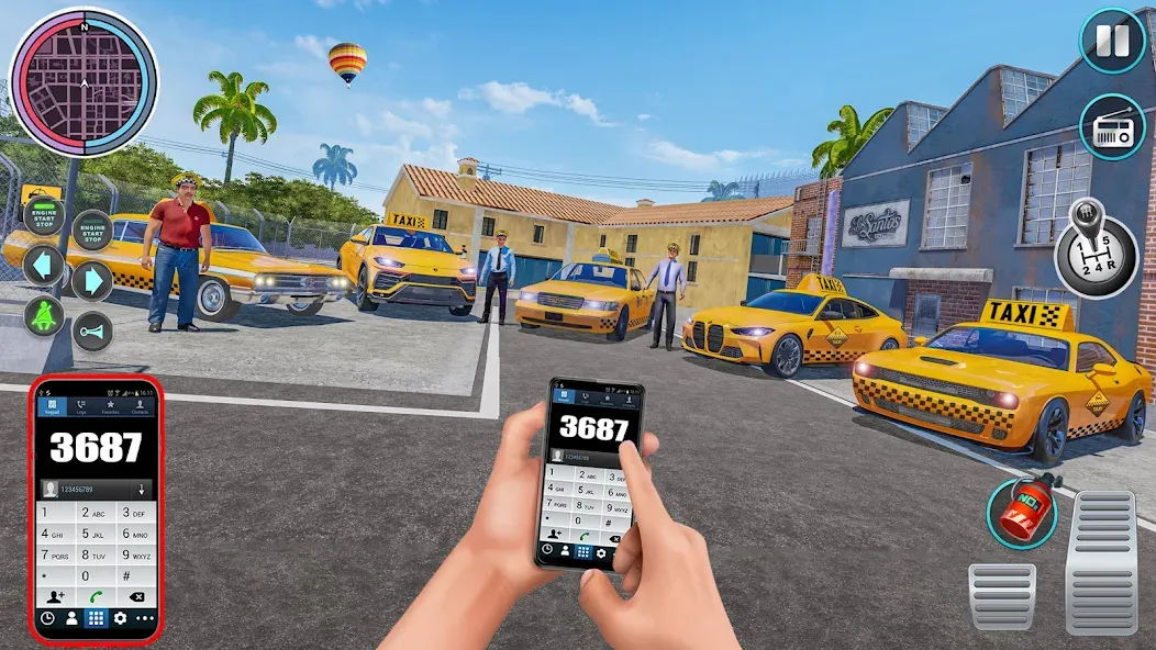 Скачать City Taxi Driving: Taxi Games мод — Безлимитные деньги и топливо — скриншот 2