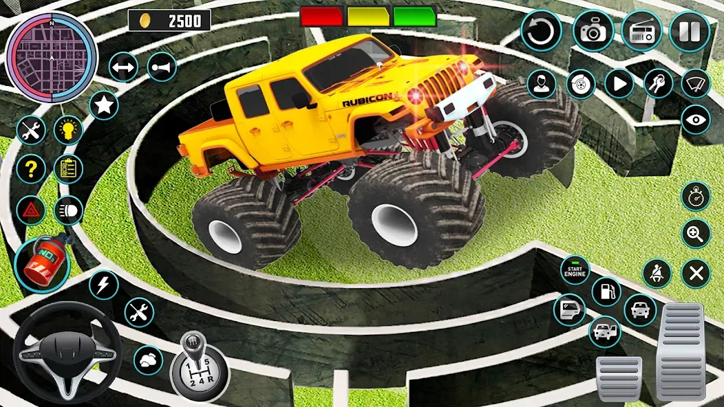Monster Truck Maze Puzzle Game мод на Андроид: Безлимитные деньги и все машины открыты — скриншот 2