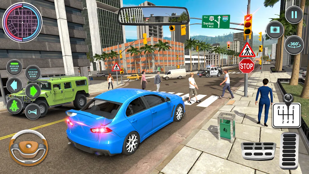 Modern Car Driving School Game — взломанная версия, Безлимитные деньги и все машины открыты — скриншот 3 Modern Car Driving School Game — взломанная версия, Безлимитные деньги и все машины открыты — скриншот 3