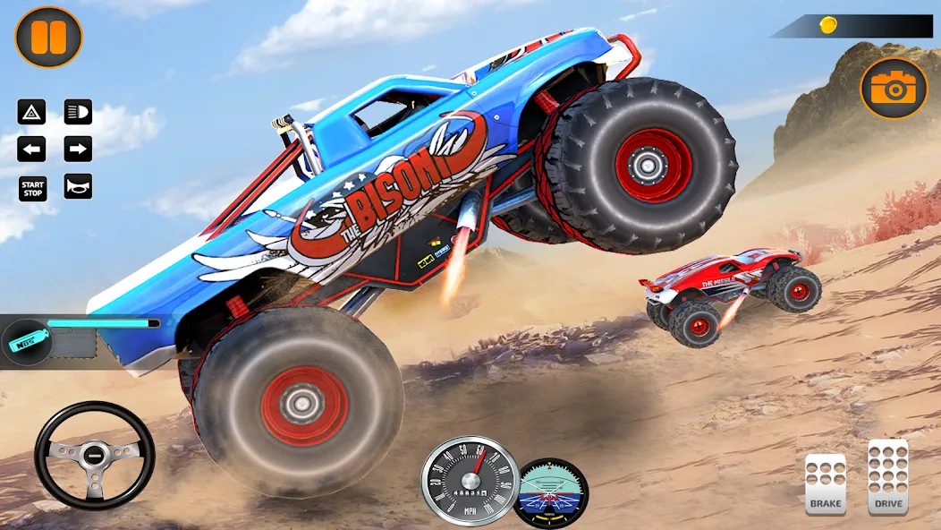 Monster Truck Off Road Racing MOD APK: Безлимитные деньги и все машины открыты — скриншот 3 Monster Truck Off Road Racing MOD APK: Безлимитные деньги и все машины открыты — скриншот 3
