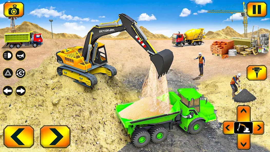 Скачать Sand Excavator Simulator Games — Безлимитные деньги и техника — скриншот 2