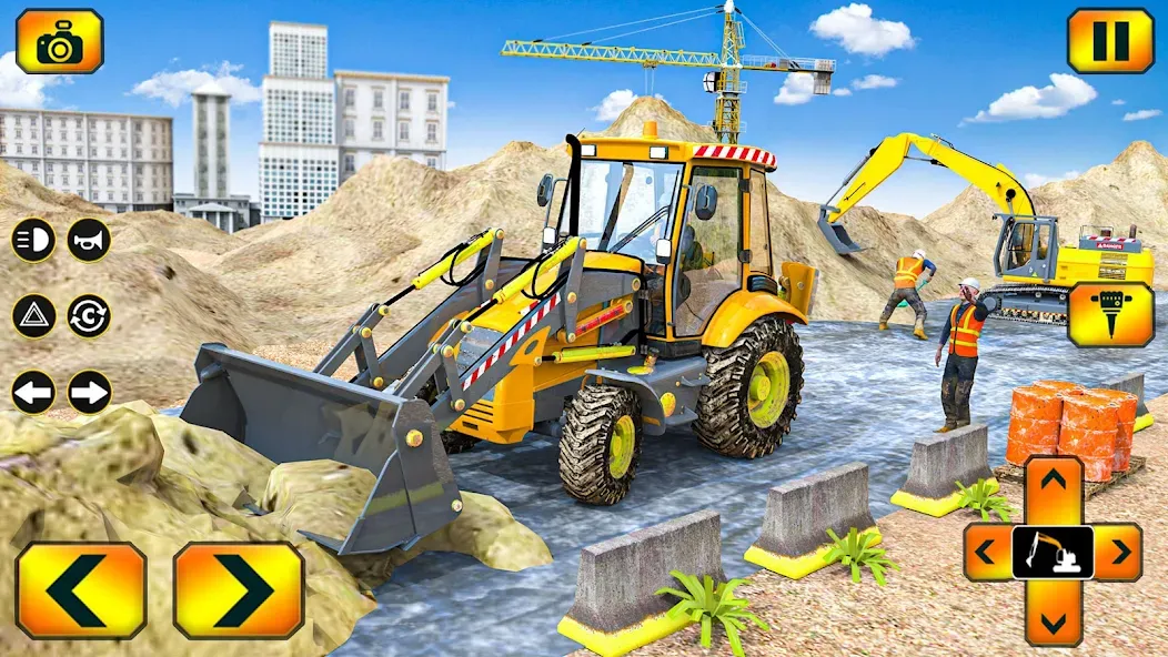 Скачать Sand Excavator Simulator Games — Безлимитные деньги и техника — скриншот 4