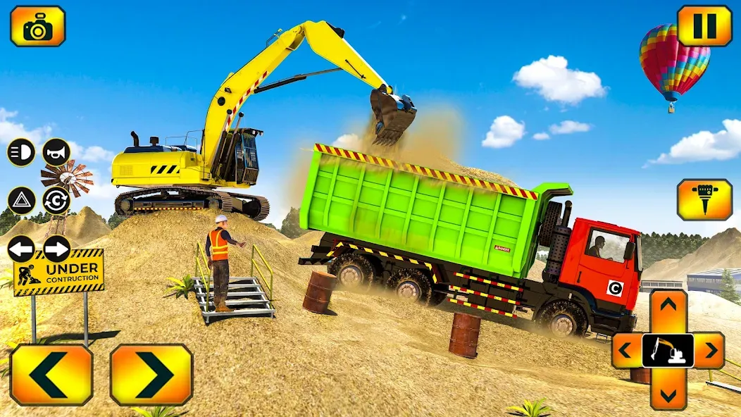 Скачать Sand Excavator Simulator Games — Безлимитные деньги и техника — скриншот 5