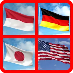 Tebak Gambar Bendera — взломанная версия, Открыты все уровни и подсказки