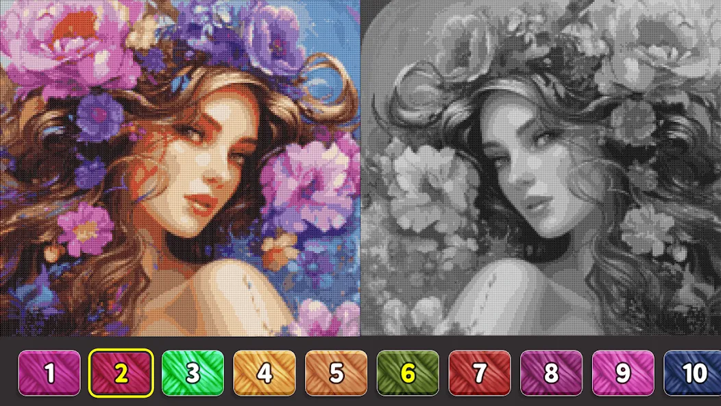 Мод Cross Stitch: Color by Number — Без рекламы и все узоры открыты, скачать APK — скриншот 1 Мод Cross Stitch: Color by Number — Без рекламы и все узоры открыты, скачать APK — скриншот 1