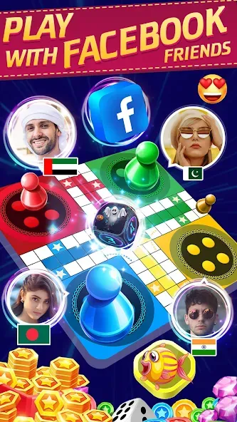 Мод Online Ludo Game Multiplayer — Много игроков и бесконечные победы, скачать APK — скриншот 1