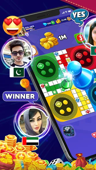 Мод Online Ludo Game Multiplayer — Много игроков и бесконечные победы, скачать APK — скриншот 4