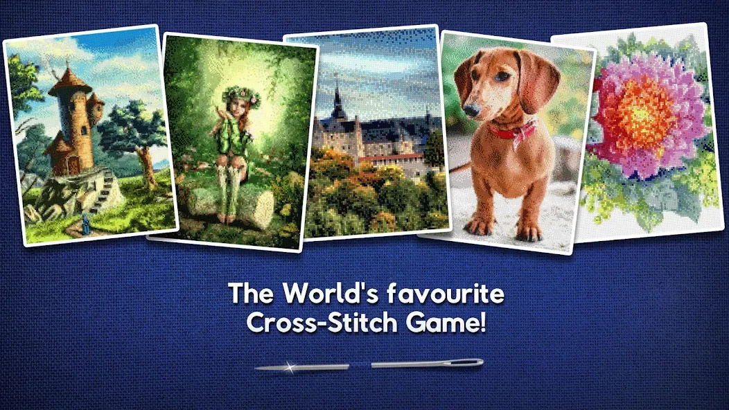Cross-Stitch World бесплатно на Андроид — мод: Безлимитные нитки и открыты все узоры — скриншот 1