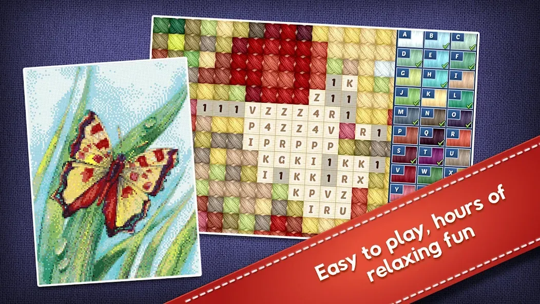 Cross-Stitch World бесплатно на Андроид — мод: Безлимитные нитки и открыты все узоры — скриншот 4