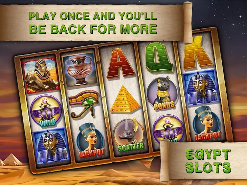 Egypt Slots Casino Machines — скачать мод: Безлимитные монеты и бонусы — скриншот 5
