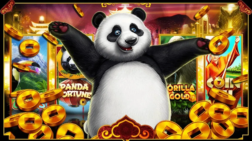 Скачать Panda Slots на Андроид с модом — Безлимитные монеты и бонусы — скриншот 5 Скачать Panda Slots на Андроид с модом — Безлимитные монеты и бонусы — скриншот 5