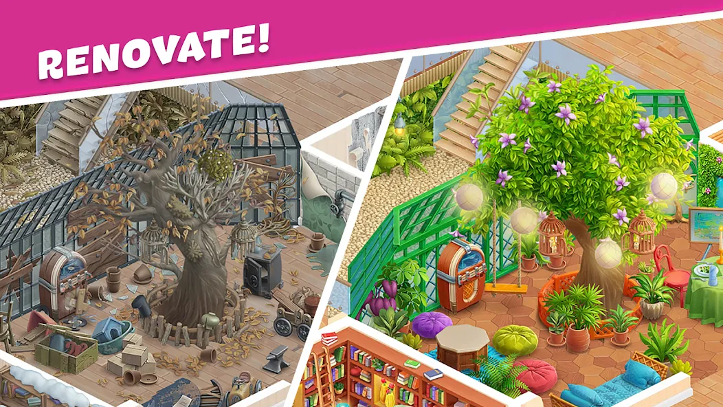 Open House: Match 3 puzzles бесплатно на Андроид — мод: Безлимитные монеты и ходы — скриншот 5 Open House: Match 3 puzzles бесплатно на Андроид — мод: Безлимитные монеты и ходы — скриншот 5