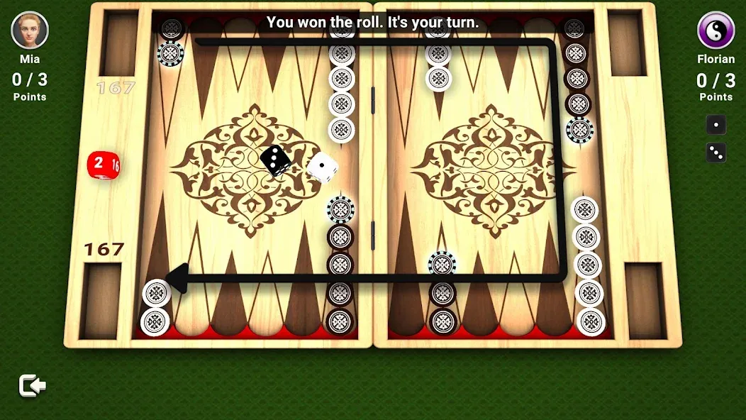 Скачать Backgammon - Board Game на Андроид с модом — Безлимитные деньги и открыты все уровни — скриншот 3 Скачать Backgammon - Board Game на Андроид с модом — Безлимитные деньги и открыты все уровни — скриншот 3